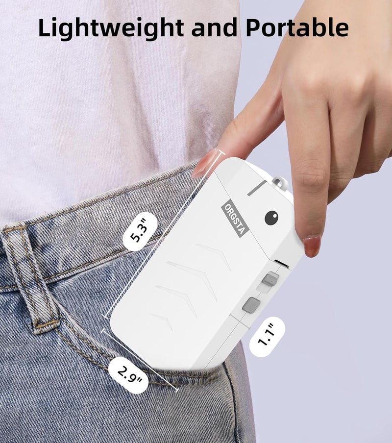 FOUGSTA Label Maker Machine with Tape Bluetooth Portable Thermal Labelling Printer for School Home Office Organization, Wireless Mini Labeler S001 Label Machine with Label Sticker Maker, White - Image 5